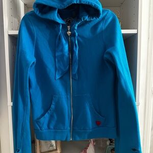 Twisted Heart Vibrant Blue Jacket with Silver Accents